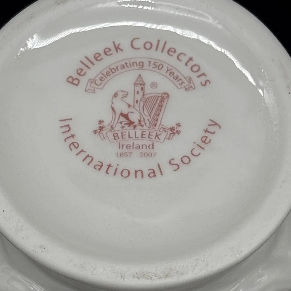 Lot of 5 Vintage Belleek Collectors International Society Porcelain Pieces